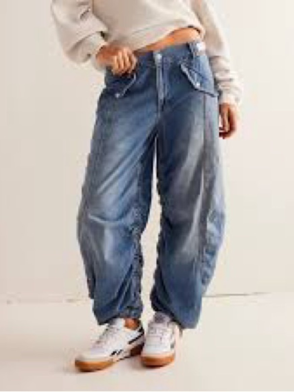 We The Free "In A Cinch" Denim Pull-On Jeans - Size Medium